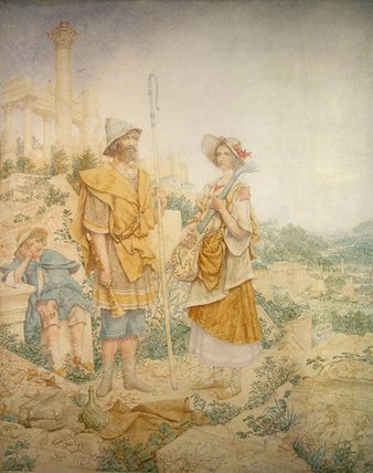 WikiOO.org - Encyclopedia of Fine Arts - Maľba, Artwork Richard Dadd - Italian Rustic Musicians