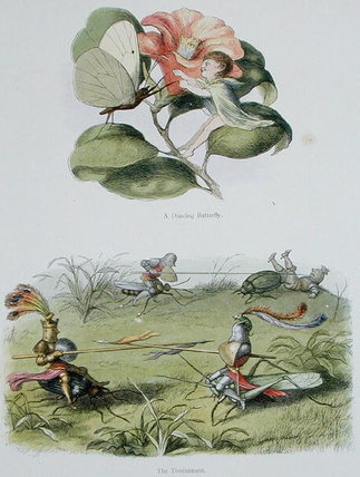 Wikioo.org - สารานุกรมวิจิตรศิลป์ - จิตรกรรม Richard Dickie Doyle - A Dancing Butterfly