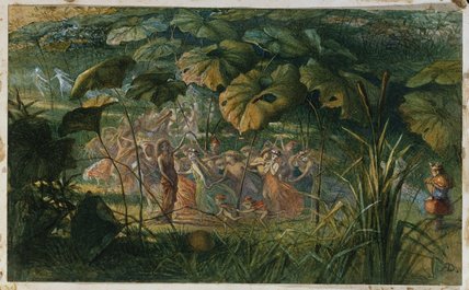 WikiOO.org - Encyclopedia of Fine Arts - Malba, Artwork Richard Dickie Doyle - Fairy Dance In A Clearing