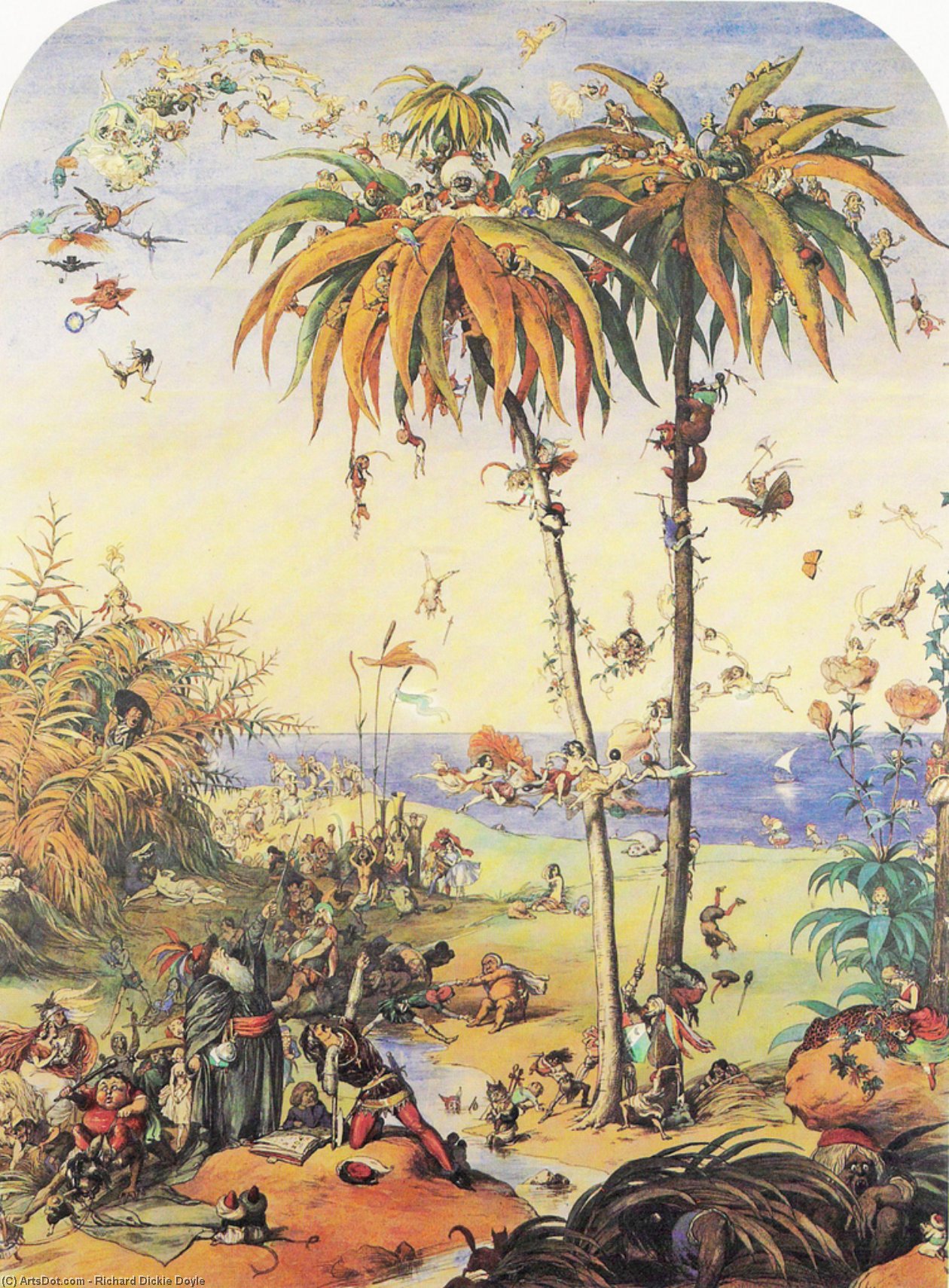 WikiOO.org - Encyclopedia of Fine Arts - Lukisan, Artwork Richard Dickie Doyle - The Enchanted Tree