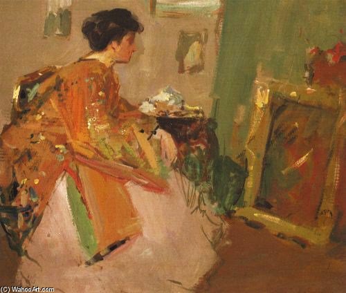 Wikioo.org - The Encyclopedia of Fine Arts - Painting, Artwork by Richard Edward Miller - An Artistic Reverie
