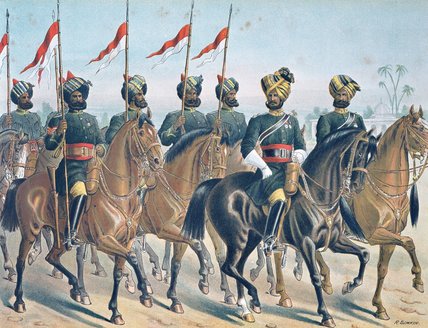 WikiOO.org - Encyclopedia of Fine Arts - Maalaus, taideteos Richard Simkin - The 2nd Bombay Lancers