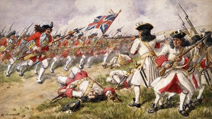 Wikioo.org - The Encyclopedia of Fine Arts - Painting, Artwork by Richard Simkin - The Battle Of Ramillies