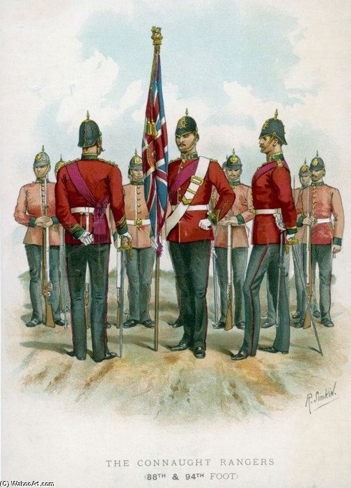 Wikioo.org - The Encyclopedia of Fine Arts - Painting, Artwork by Richard Simkin - The Connaught Rangers