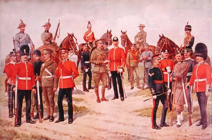 Wikioo.org - The Encyclopedia of Fine Arts - Painting, Artwork by Richard Simkin - Types Of The Territorial Army