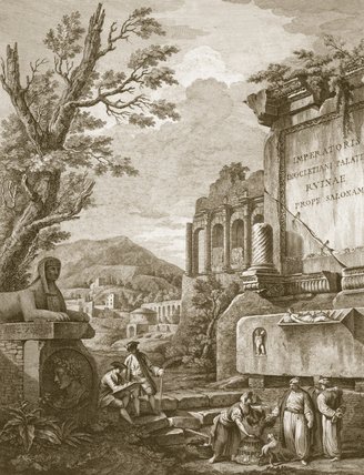 Wikioo.org - The Encyclopedia of Fine Arts - Painting, Artwork by Robert Adam - Plate I, From 'ruins Of The Palace Of Emperor