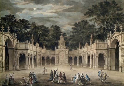 WikiOO.org - Encyclopedia of Fine Arts - Lukisan, Artwork Robert Adam - The Illuminations At Buckingham House For King_2