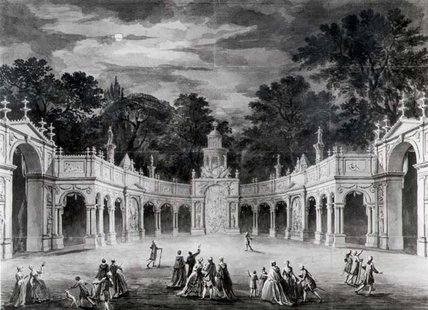 Wikioo.org – L'Enciclopedia delle Belle Arti - Pittura, Opere di Robert Adam - Le luminarie di Buckingham House per festeggiare