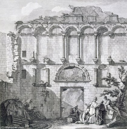 Wikioo.org - The Encyclopedia of Fine Arts - Painting, Artwork by Robert Adam - The Porta Aurea, From 'ruins Of The Palace Of