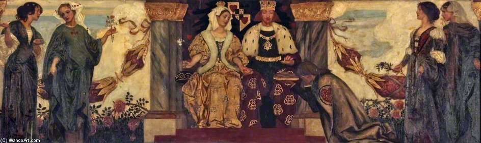 WikiOO.org - Enciclopedia of Fine Arts - Pictura, lucrări de artă Robert Anning Bell - King And Queen Of Hearts