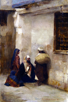 Wikioo.org - The Encyclopedia of Fine Arts - Painting, Artwork by Robert Anning Bell - Street Corner In Cairo