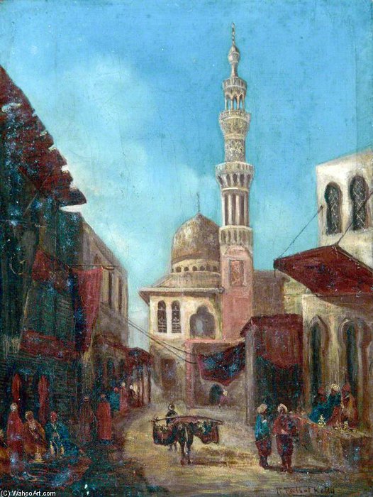 Wikioo.org - The Encyclopedia of Fine Arts - Painting, Artwork by Robert George Talbot Kelly - North African Scene -