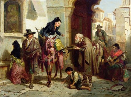 Wikioo.org - สารานุกรมวิจิตรศิลป์ - จิตรกรรม Robert Kemm - Alms For The Poor