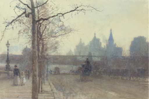 Wikioo.org - The Encyclopedia of Fine Arts - Painting, Artwork by Rose Maynard Barton - Charing Cross Bridge, London