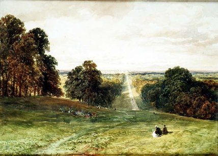 WikiOO.org - Encyclopedia of Fine Arts - Maleri, Artwork Samuel Bough - The Long Walk, Windsor