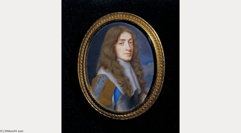 Wikioo.org - The Encyclopedia of Fine Arts - Painting, Artwork by Samuel Cooper - Miniature Of James Ii, When Duke Of York By Samuel Cooper,