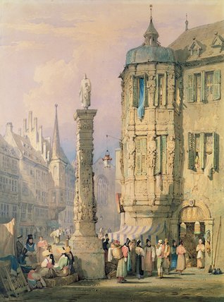 Wikioo.org - The Encyclopedia of Fine Arts - Painting, Artwork by Samuel Prout - The Bishop's Palace, Wurzburg