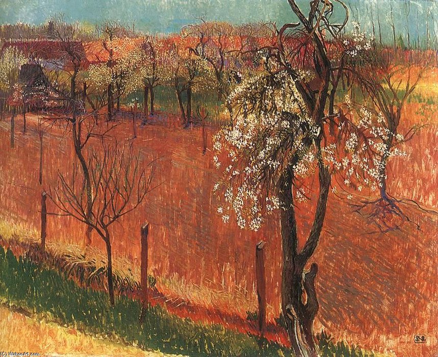 Wikioo.org - The Encyclopedia of Fine Arts - Painting, Artwork by Sandor Nagy - Blossoming Trees