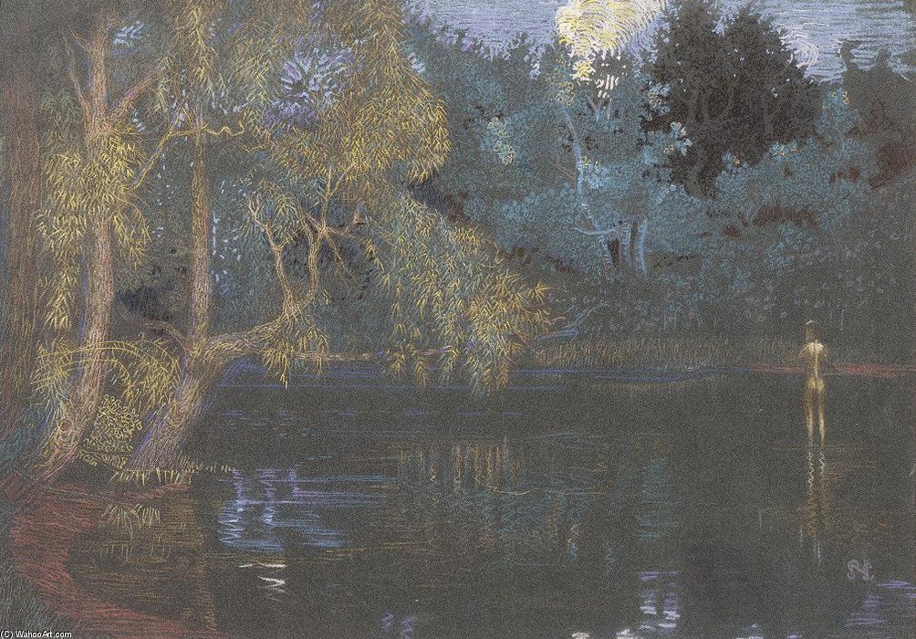 WikiOO.org - Εγκυκλοπαίδεια Καλών Τεχνών - Ζωγραφική, έργα τέχνης Sandor Nagy - Lake At Szentjakab