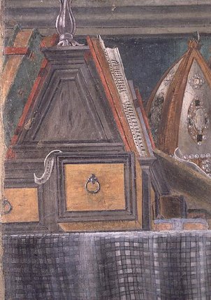 Wikioo.org – La Enciclopedia de las Bellas Artes - Pintura, Obras de arte de Sandro Botticelli - detalle desde San Agustín en su celula