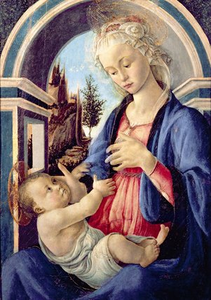 Wikioo.org - The Encyclopedia of Fine Arts - Painting, Artwork by Sandro Botticelli - Madonna And Child