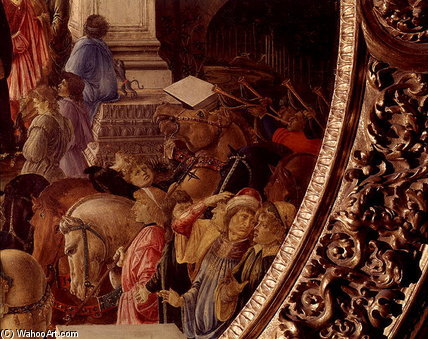 Wikioo.org - The Encyclopedia of Fine Arts - Painting, Artwork by Sandro Botticelli - The Adoration Of The Kings -
