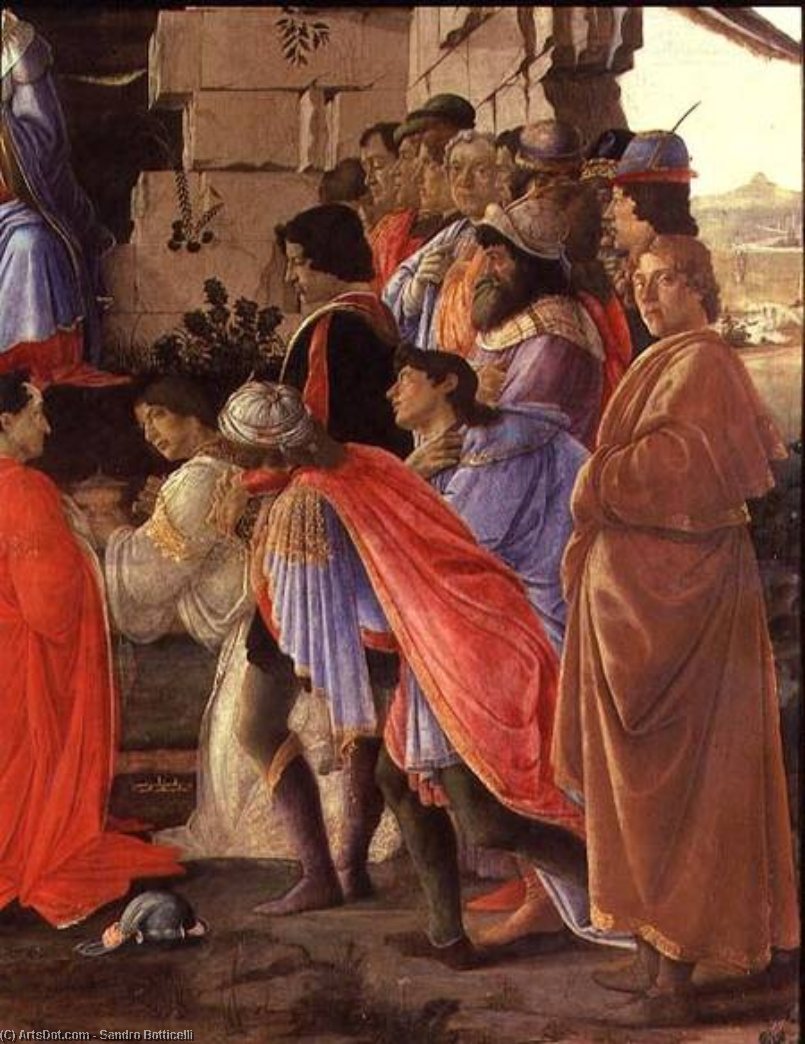 WikiOO.org - Enciclopedia of Fine Arts - Pictura, lucrări de artă Sandro Botticelli - The Adoration Of The Magi