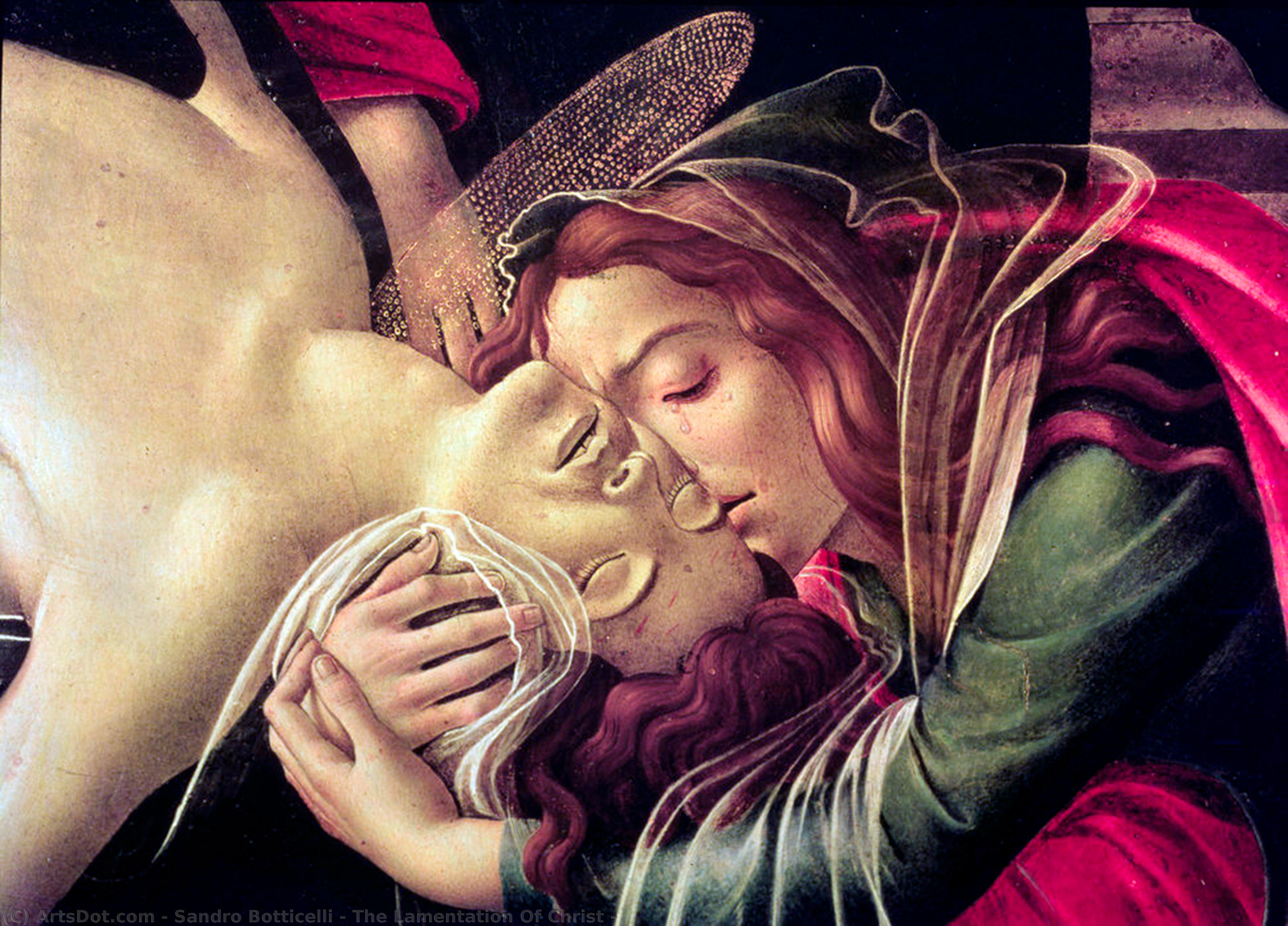 Wikioo.org – L'Enciclopedia delle Belle Arti - Pittura, Opere di Sandro Botticelli - il compianto di cristo -