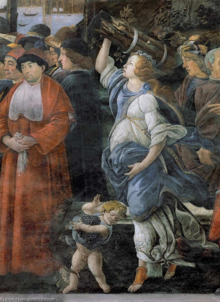 WikiOO.org - 百科事典 - 絵画、アートワーク Sandro Botticelli - ザー 精製 の ハンセン病患者 そして キリストの誘惑 - ( 8 )