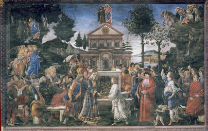 Wikioo.org - The Encyclopedia of Fine Arts - Painting, Artwork by Sandro Botticelli - The Purification Of The Leper And The Temptation Of Christ