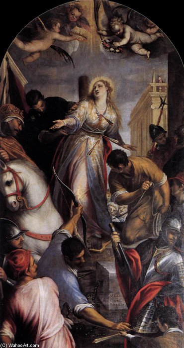 Wikioo.org – La Enciclopedia de las Bellas Artes - Pintura, Obras de arte de Sante Peranda - Martirio de St Christina