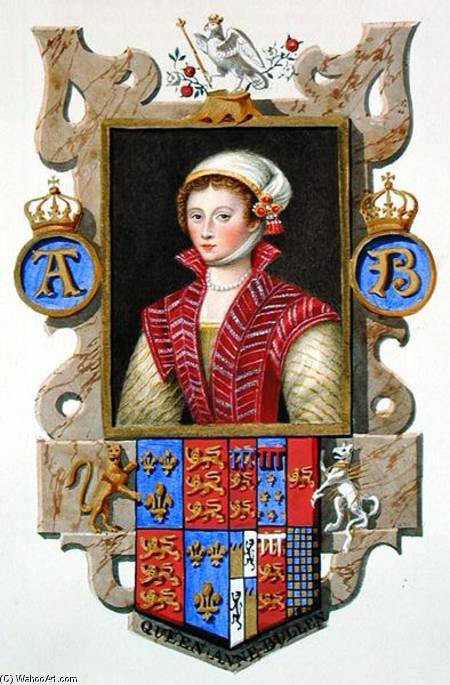 WikiOO.org - Encyclopedia of Fine Arts - Malba, Artwork Sarah Countess Of Essex - Portrait Of Anne Boleyn )
