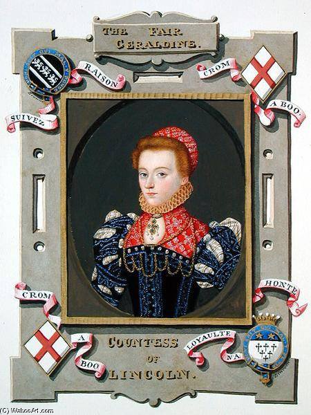 Wikioo.org – La Enciclopedia de las Bellas Artes - Pintura, Obras de arte de Sarah Countess Of Essex - Retrato de Elizabeth Fitzgerald)