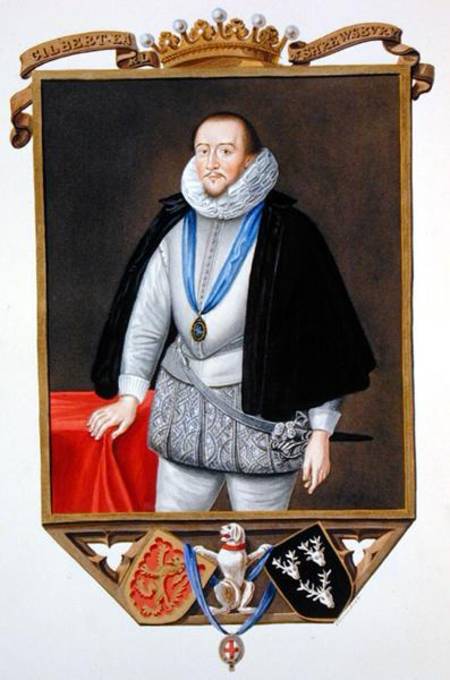WikiOO.org - אנציקלופדיה לאמנויות יפות - ציור, יצירות אמנות Sarah Countess Of Essex - Portrait Of Gilbert Talbot )