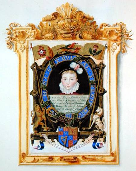 Wikioo.org - The Encyclopedia of Fine Arts - Painting, Artwork by Sarah Countess Of Essex - Portrait Of James Vi Of Scotland Later James I Of England As A Boy C.1574