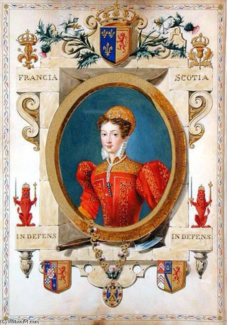 Wikioo.org - The Encyclopedia of Fine Arts - Painting, Artwork by Sarah Countess Of Essex - Portrait Of Mary Queen Of Scots )