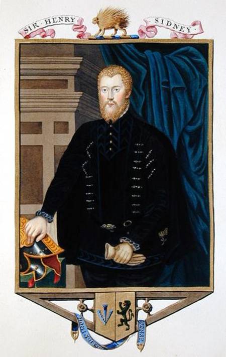 Wikioo.org - The Encyclopedia of Fine Arts - Painting, Artwork by Sarah Countess Of Essex - Portrait Of Sir Henry Sidney )