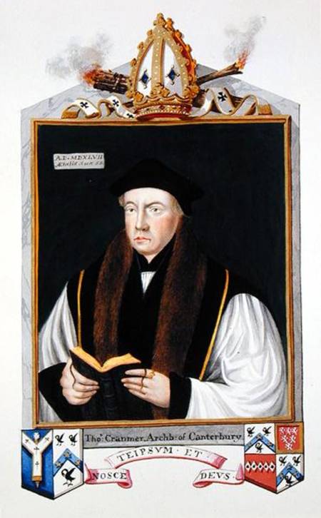 Wikioo.org - The Encyclopedia of Fine Arts - Painting, Artwork by Sarah Countess Of Essex - Portrait Of Thomas Cranmer )