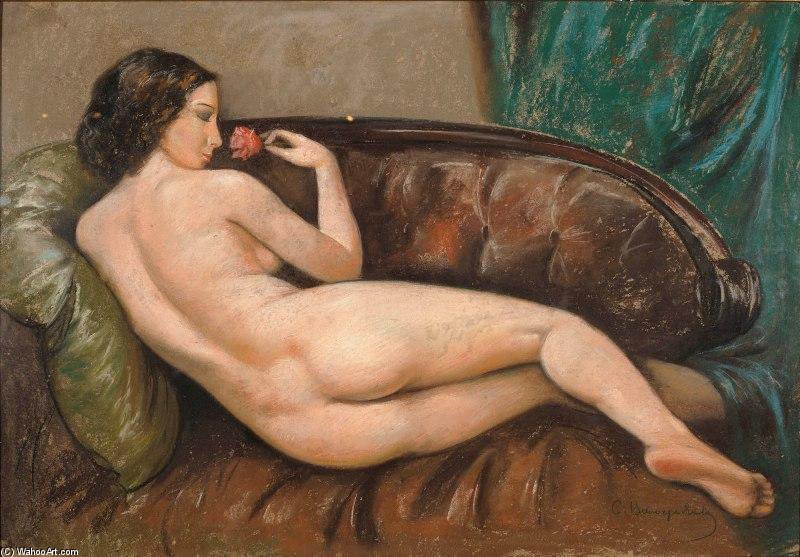 Wikioo.org - The Encyclopedia of Fine Arts - Painting, Artwork by Sergei Arsenievich Vinogradov - Nude