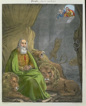 Wikioo.org – L'Enciclopedia delle Belle Arti - Pittura, Opere di Siegfried Detler Bendixen - Daniele nella fossa dei leoni