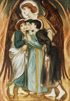 WikiOO.org - Encyclopedia of Fine Arts - Maľba, Artwork Simeon Solomon - A Protecting Angel