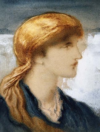 Wikioo.org – La Enciclopedia de las Bellas Artes - Pintura, Obras de arte de Simeon Solomon - Cabeza de un Gir