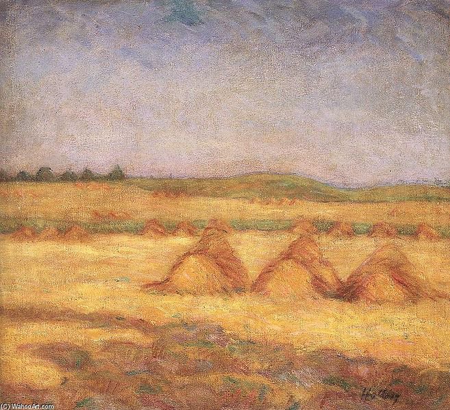 WikiOO.org - Encyclopedia of Fine Arts - Lukisan, Artwork Simon Hollosy - After The Harvest