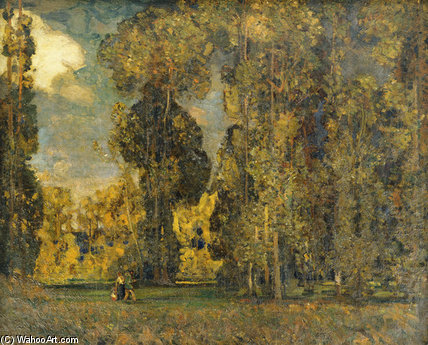 Wikioo.org - The Encyclopedia of Fine Arts - Painting, Artwork by Alfred Edward East - September Landscape