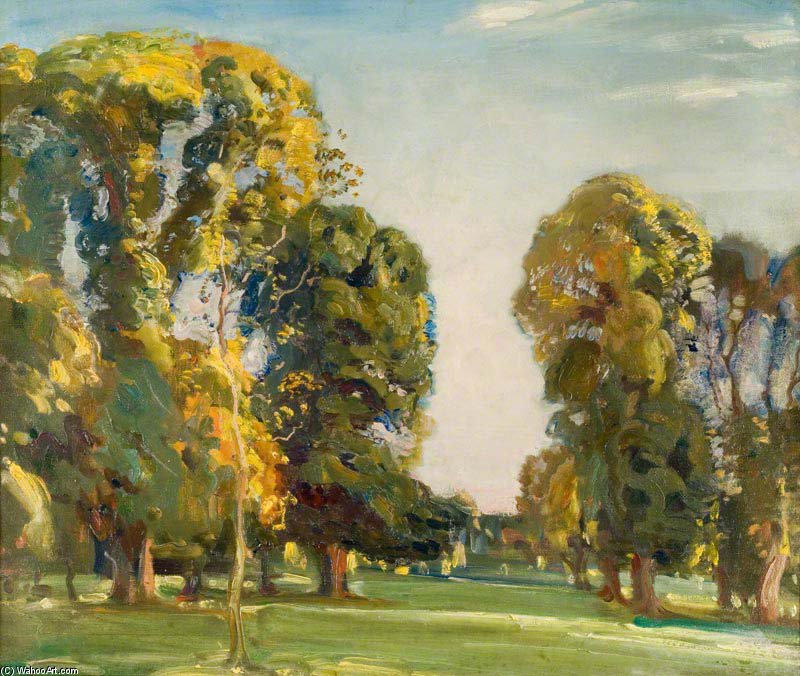 WikiOO.org - Encyclopedia of Fine Arts - Lukisan, Artwork Alfred James Munnings - An Avenue Of Trees