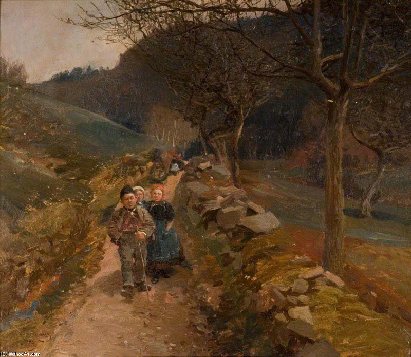 Wikioo.org - The Encyclopedia of Fine Arts - Painting, Artwork by Alfred James Munnings - Hornberg, Black Forest