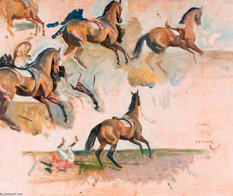 Wikioo.org - The Encyclopedia of Fine Arts - Painting, Artwork by Alfred James Munnings - Horse Studies