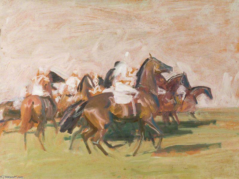 Wikioo.org - The Encyclopedia of Fine Arts - Painting, Artwork by Alfred James Munnings - Study For 'starter's Orders'
