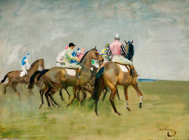 WikiOO.org - Encyclopedia of Fine Arts - Maalaus, taideteos Alfred James Munnings - Study For 'the Start'