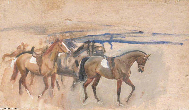 WikiOO.org - Encyclopedia of Fine Arts - Maleri, Artwork Alfred James Munnings - Study Of A Racehorse -